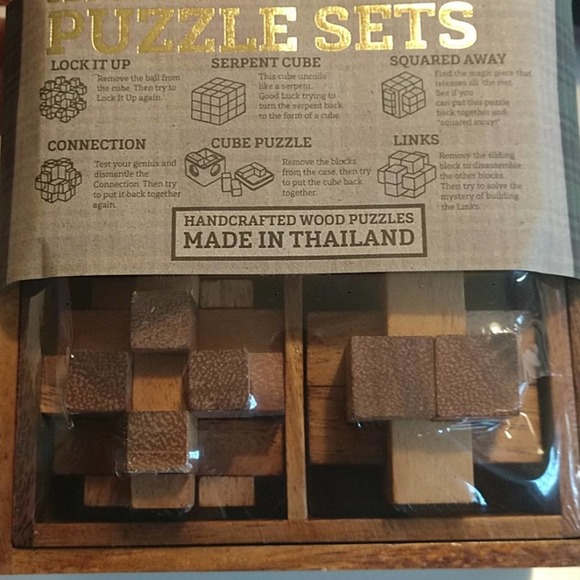 Wood Set of 6 Mini Puzzle Sets - Picture 7 of 8